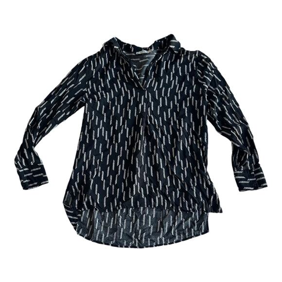Womens Top Size Medium Black Avante Garde Professional Long Sleeve Modest Office - Picture 1 of 7